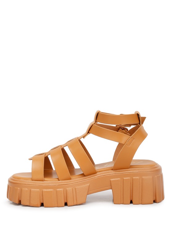 Dewey Recycled Faux Leather Gladiators by Rag Company | Fleurcouture