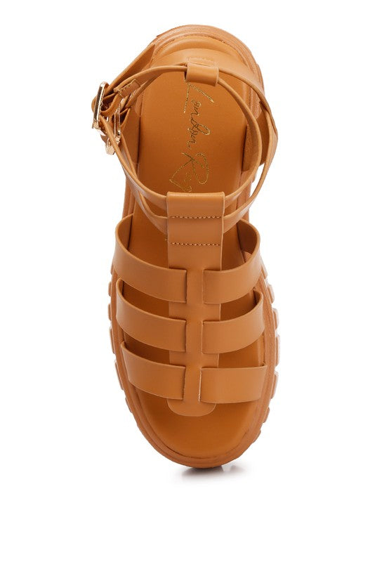 Dewey Recycled Faux Leather Gladiators by Rag Company | Fleurcouture
