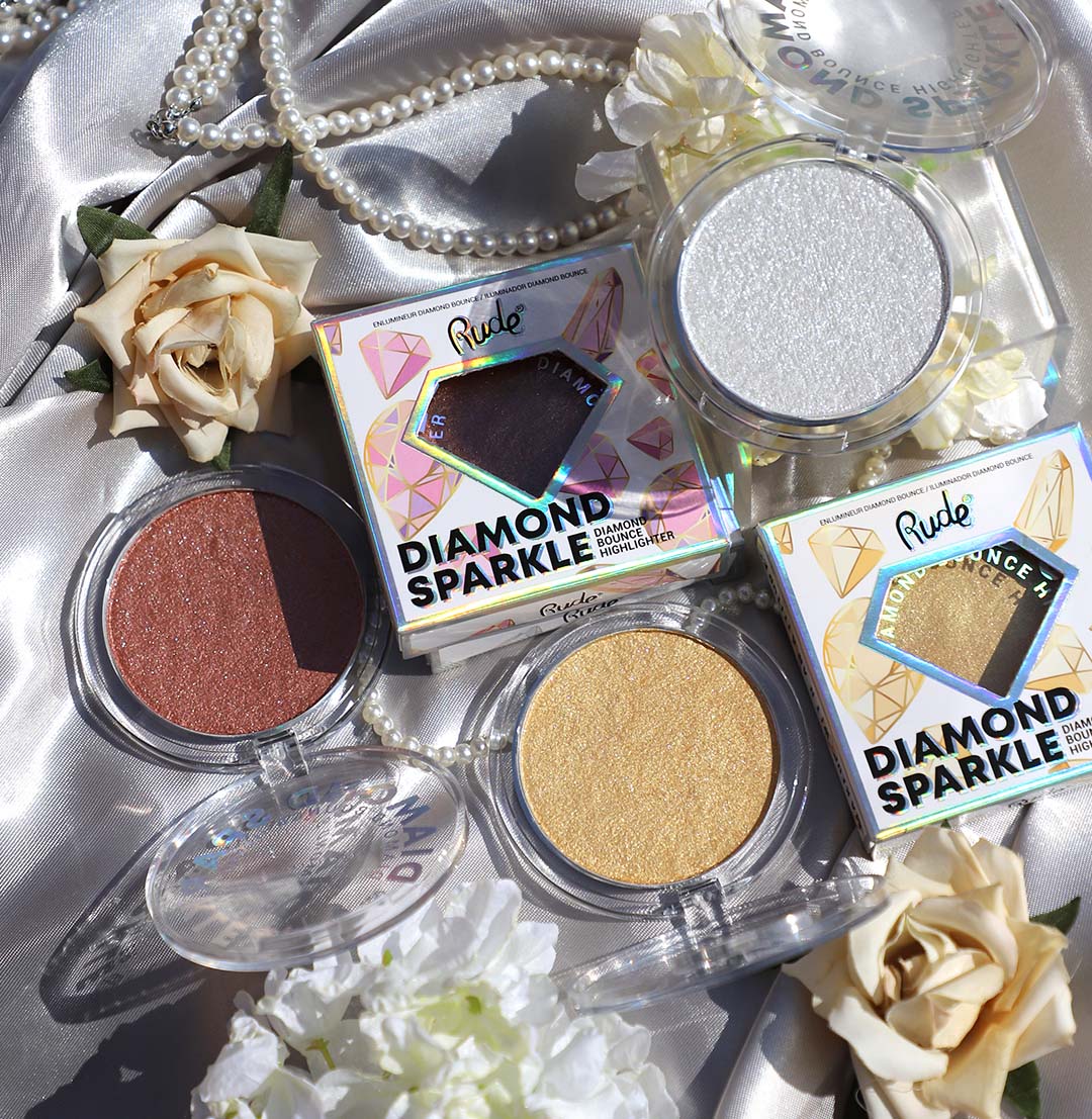 Diamond Sparkle Diamond Bounce Highlighter Highlighters by Rude Cosmetics | Fleurcouture