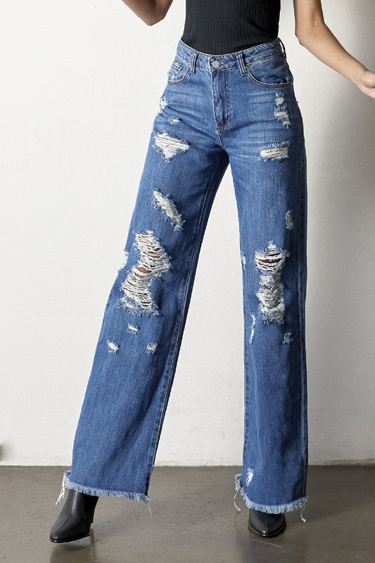 DISTRESSED DAD JEANS MEDIUM by Insane Gene | Fleurcouture