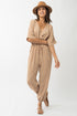 Dolman Sleeve Surplice Jumpsuit DK TAUPE S by Gilli | Fleurcouture