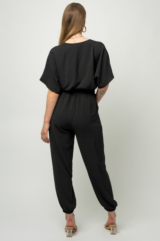 Dolman Sleeve Surplice Jumpsuit by Gilli | Fleurcouture