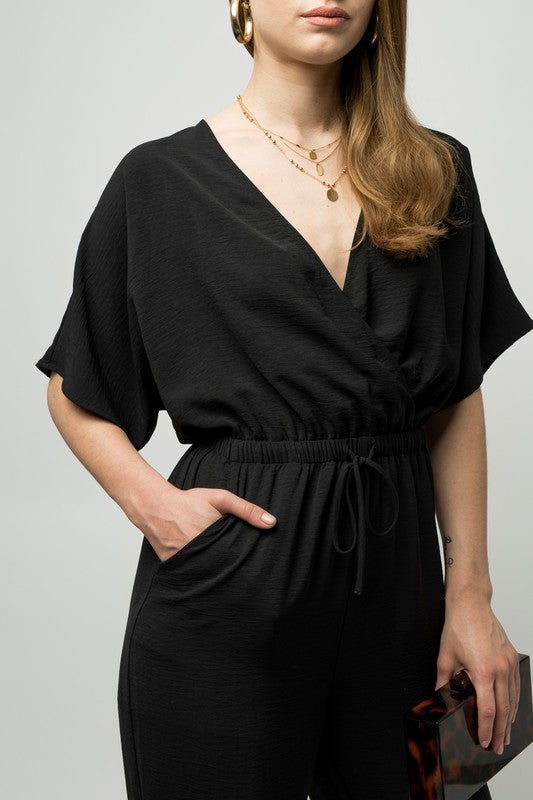 Dolman Sleeve Surplice Jumpsuit by Gilli | Fleurcouture