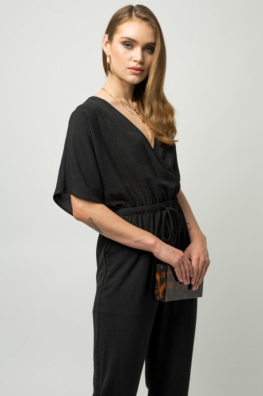 Dolman Sleeve Surplice Jumpsuit by Gilli | Fleurcouture