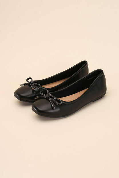 DOROTHY-77 Bow Ballet Flats by Top Guy Footwear | Fleurcouture