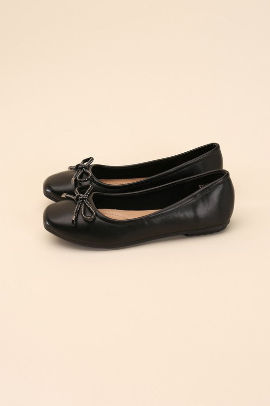 DOROTHY-77 Bow Ballet Flats by Top Guy Footwear | Fleurcouture