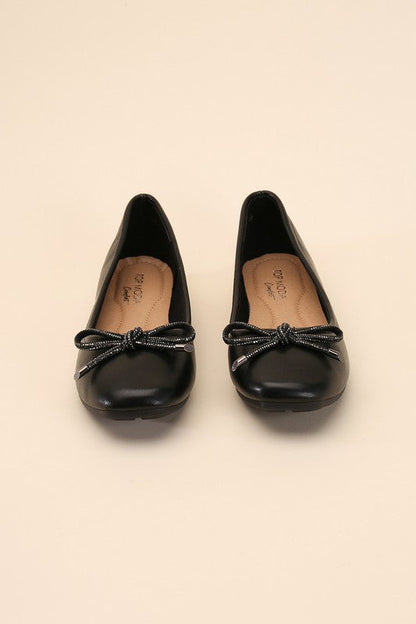 DOROTHY-77 Bow Ballet Flats by Top Guy Footwear | Fleurcouture