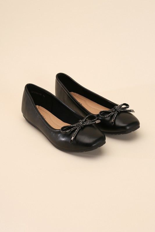 DOROTHY-77 Bow Ballet Flats by Top Guy Footwear | Fleurcouture