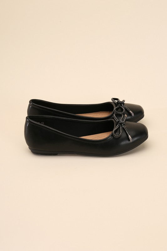 DOROTHY-77 Bow Ballet Flats by Top Guy Footwear | Fleurcouture