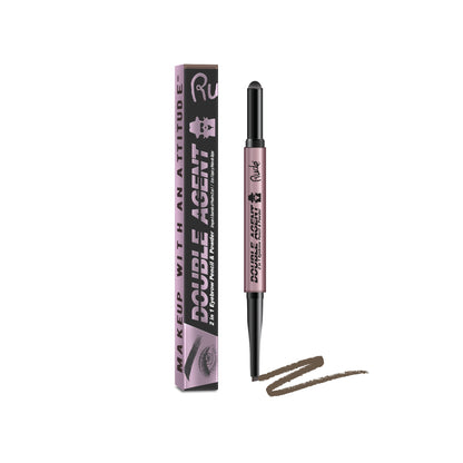 Double Agent 2 in 1 Eyebrow Pencil and Powder Eyebrows by Rude Cosmetics | Fleurcouture