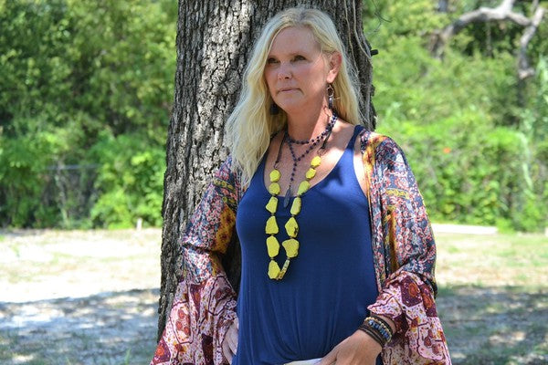 Double Strand Blue Lapis with Copper Feather blue 1 by The Jewelry Junkie | Fleurcouture