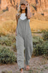 Double Take Full Size V-Neck Sleeveless Jumpsuit with Pockets Light Gray S Romper by Trendsi | Fleurcouture