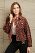 Double Take Leopard Print Raw Hem Jacket Leopard S Jackets by Trendsi | Fleurcouture