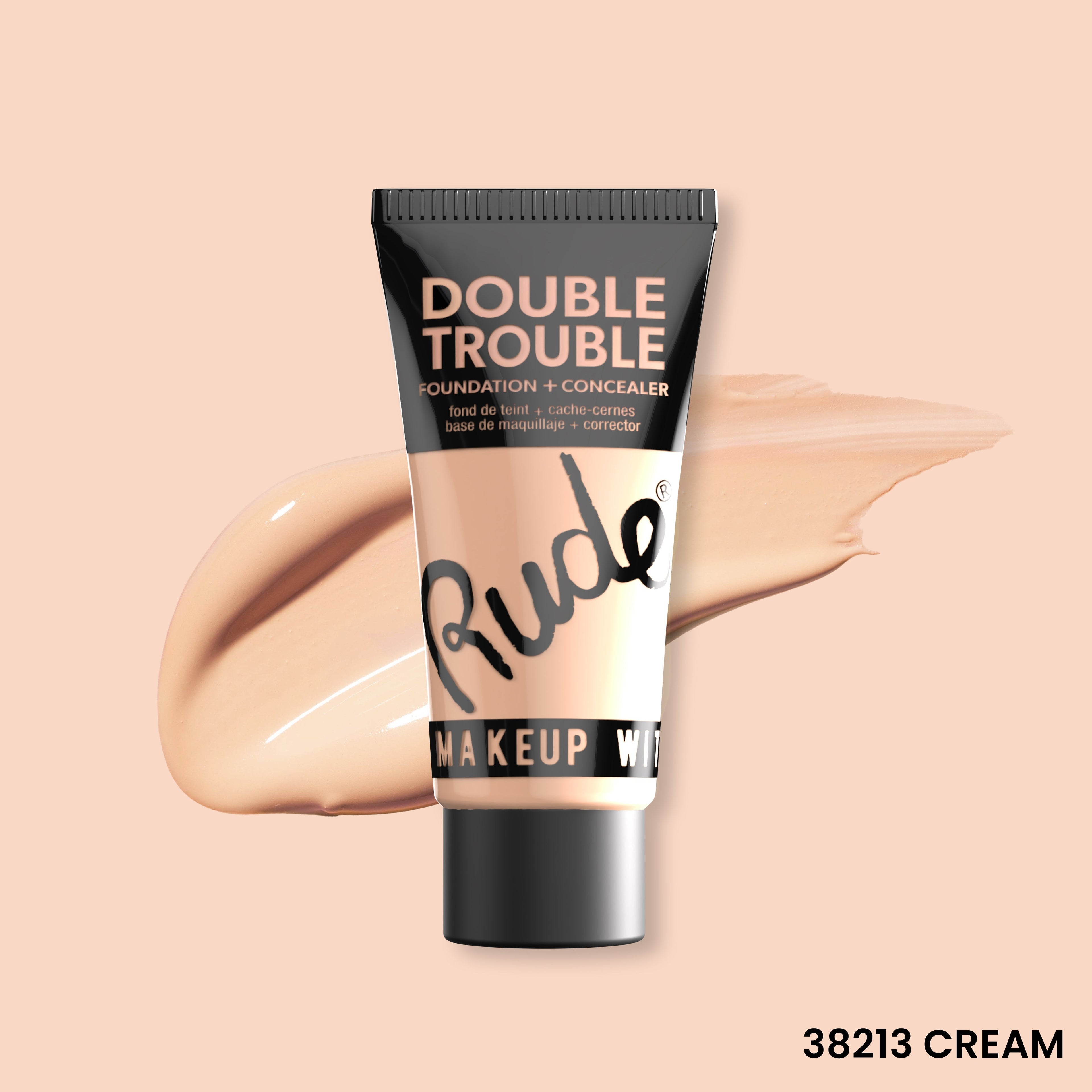 Double Trouble Foundation and Concealer Cream 05 Foundation by Rude Cosmetics | Fleurcouture