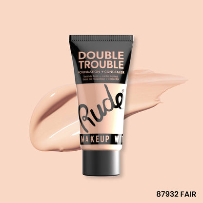 Double Trouble Foundation and Concealer Fair 04 Foundation by Rude Cosmetics | Fleurcouture