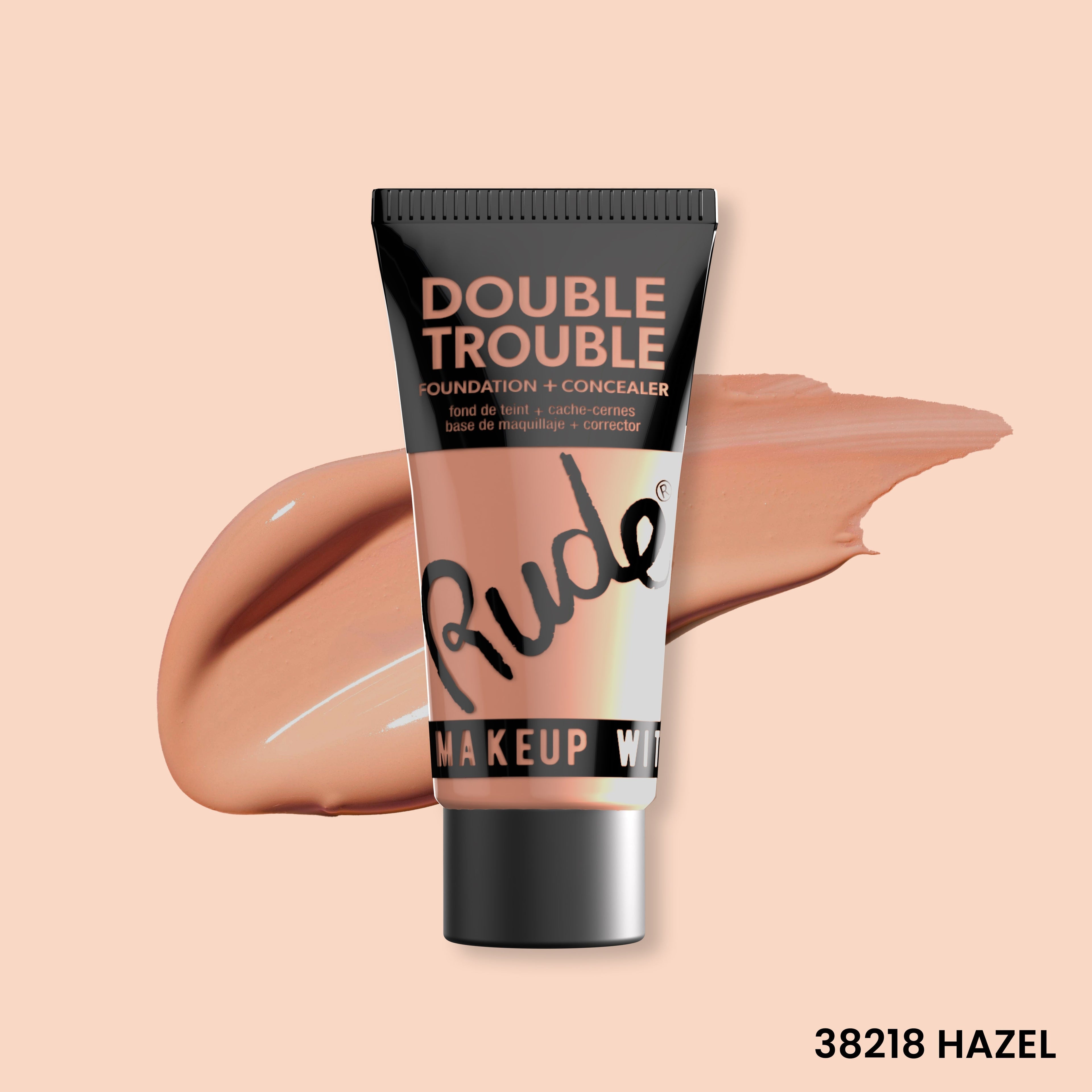 Double Trouble Foundation and Concealer Hazel 14 Foundation by Rude Cosmetics | Fleurcouture