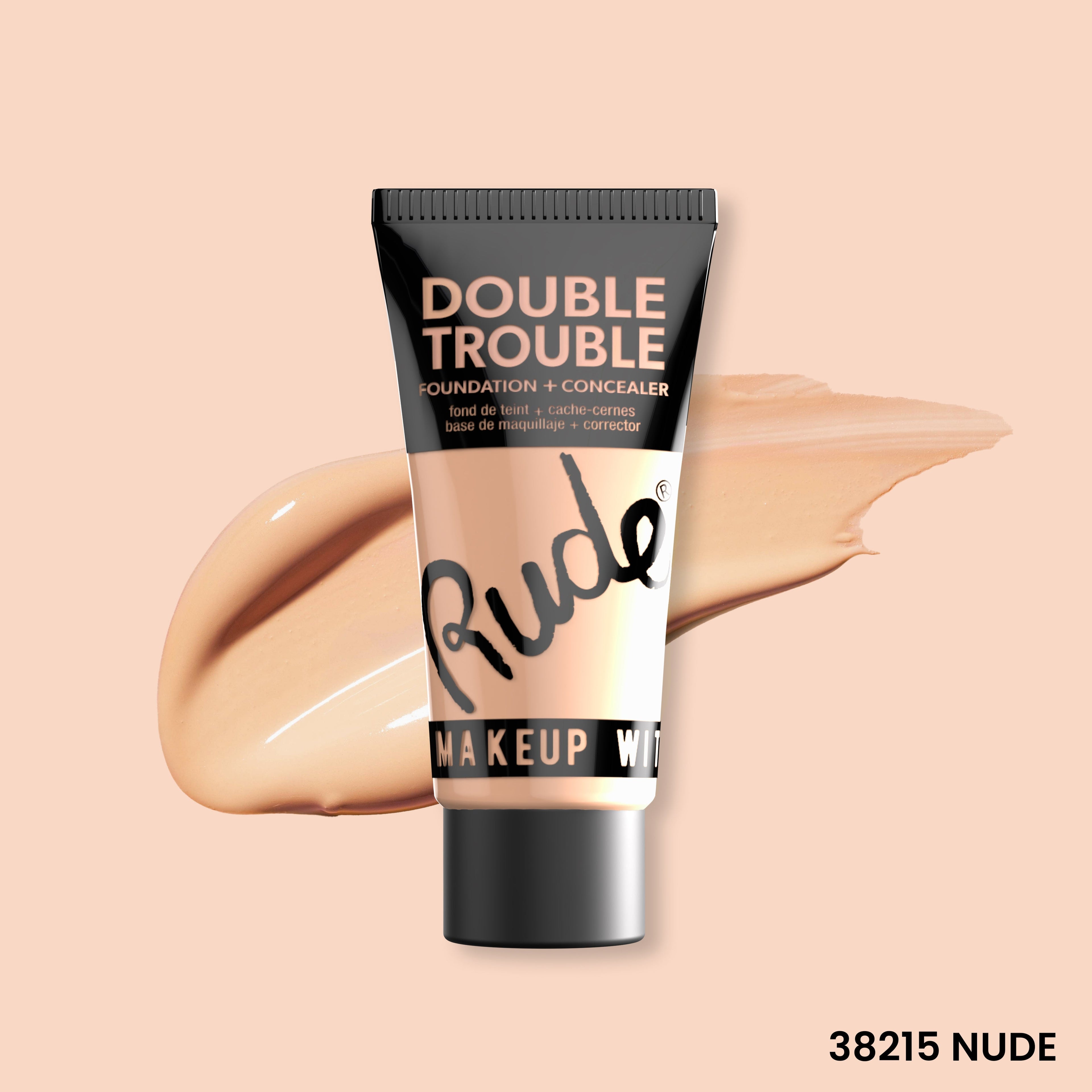 Double Trouble Foundation and Concealer Nude 10 Foundation by Rude Cosmetics | Fleurcouture