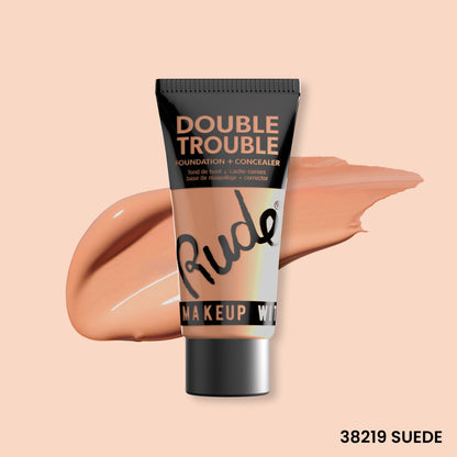 Double Trouble Foundation and Concealer Suede 15 Foundation by Rude Cosmetics | Fleurcouture