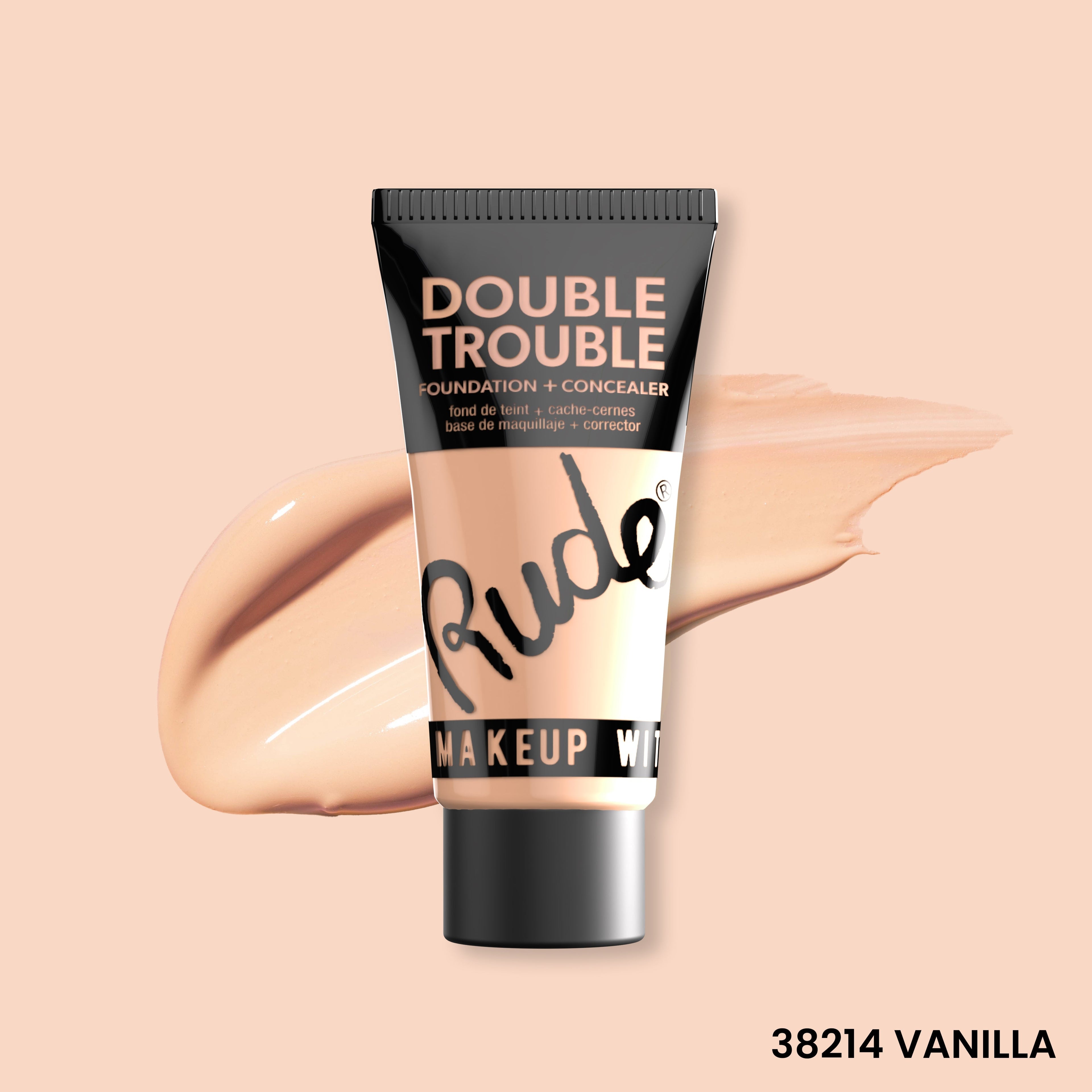 Double Trouble Foundation and Concealer Vanilla 07 Foundation by Rude Cosmetics | Fleurcouture