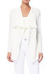 Draped Stylish Cape Sweater Cardigan Oatmeal S by Mak | Fleurcouture
