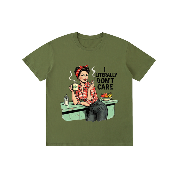 Iliterallydontcare,retro,1950s,tee,tshirt,Funny,sarcastic