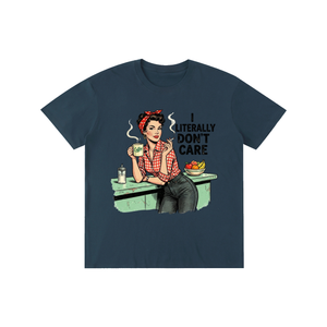 Iliterallydontcare,funny,sarcastic,retro,1950s,tee,tshirt