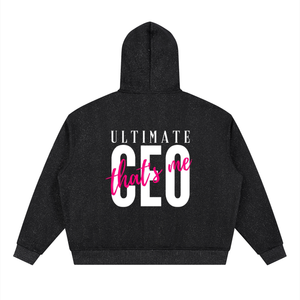 Unisex Sparkles Full Zip Boxy Hoodie