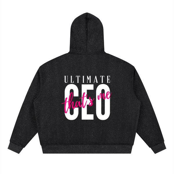 Unisex Sparkles Full Zip Boxy Hoodie
