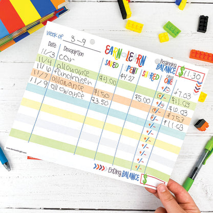 Earn &amp; Learn® Kids Money Management Chore Chart Pad Pads by DAS | Fleurcouture