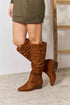 East Lion Corp Block Heel Knee High Boots Chestnut 6 by Trendsi | Fleurcouture