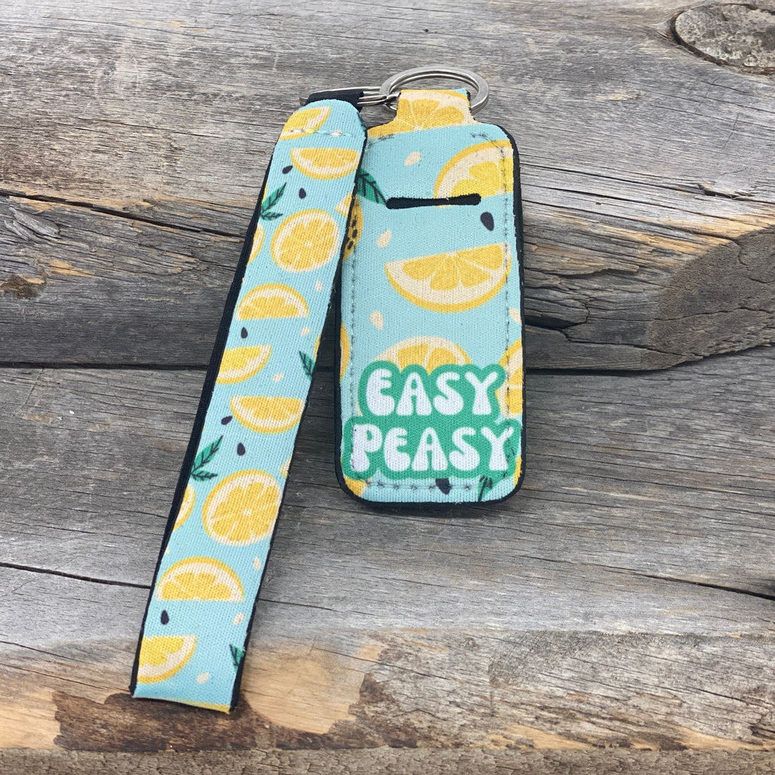 Easy Peasy Chapstick Keychain Holder keychain by Tea Shirt Shoppe | Fleurcouture