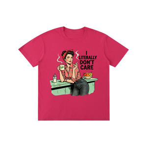 Iliterallydontcare,funny,sarcastic,retro,1950s,tee,tshirt