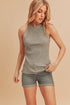 Edie Solid Tank HEATHER GRAY S by Aemi + Co | Fleurcouture