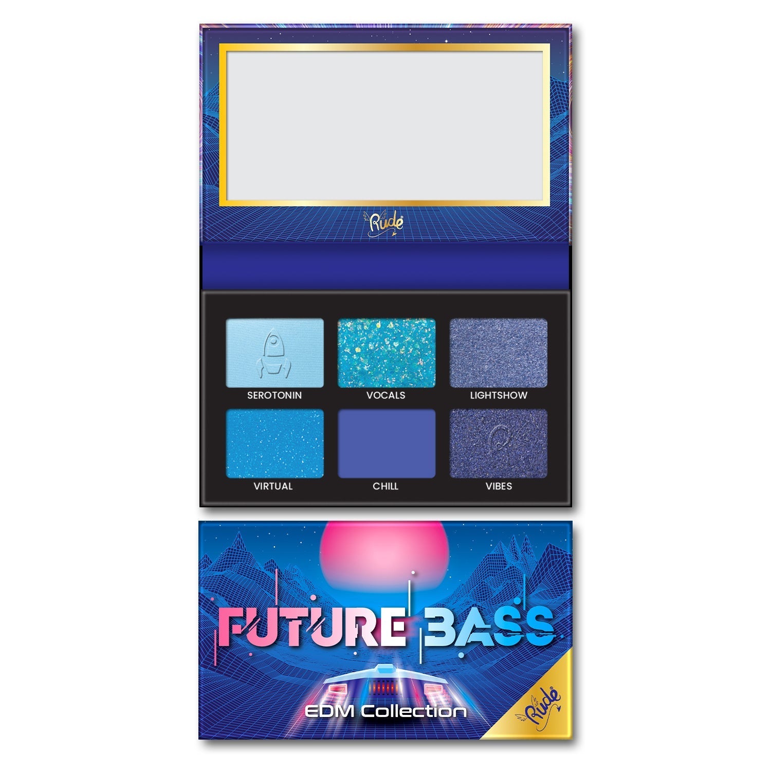 EDM Collection Future Bass Eyeshadow Palette by Rude Cosmetics | Fleurcouture