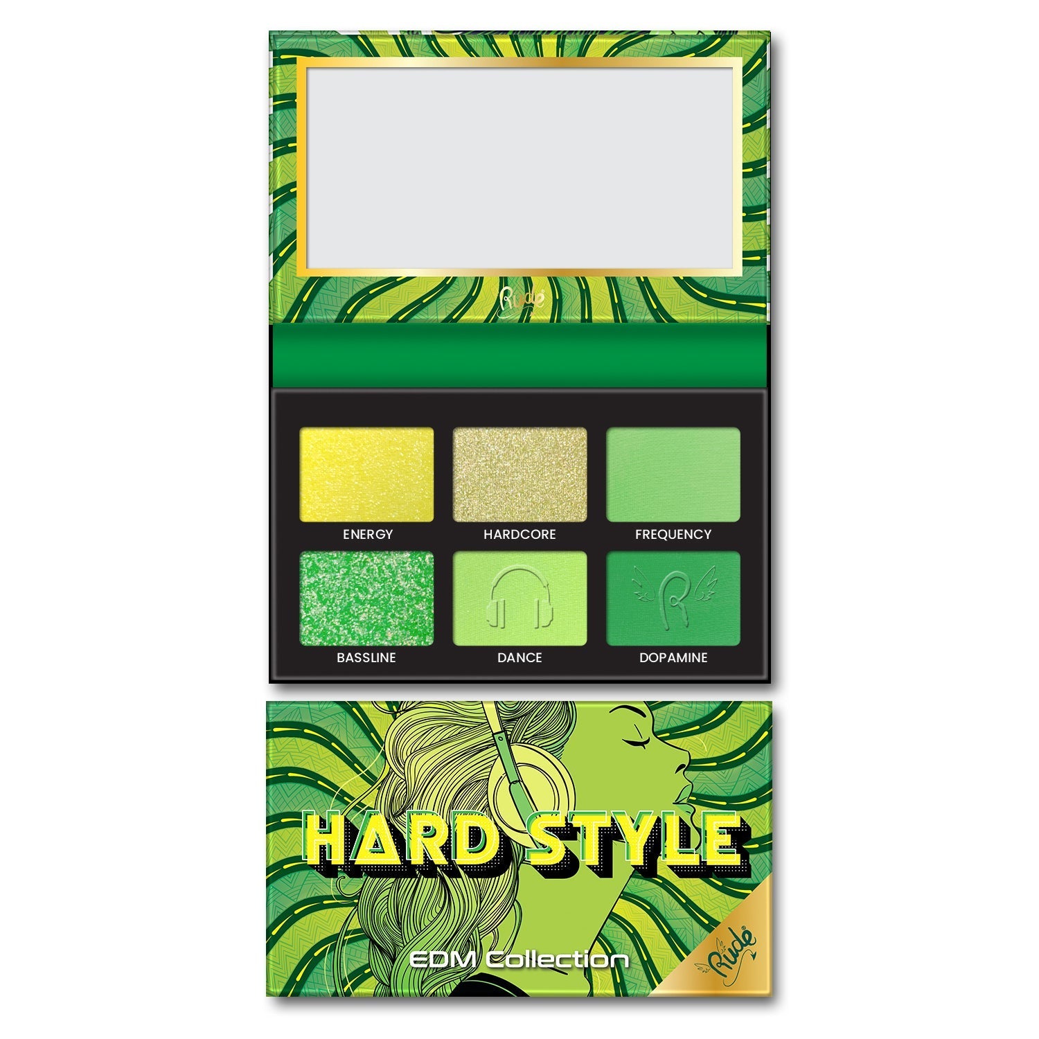 EDM Collection Hard Style Eyeshadow Palette by Rude Cosmetics | Fleurcouture