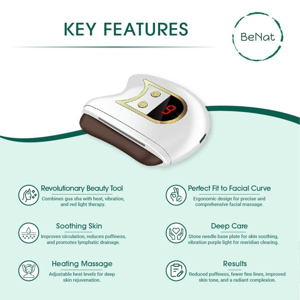 Electric Gua Sha Facial Sculpting White One Size by BeNat | Fleurcouture