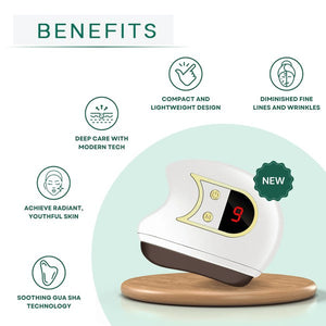 Electric Gua Sha Facial Sculpting White One Size by BeNat | Fleurcouture