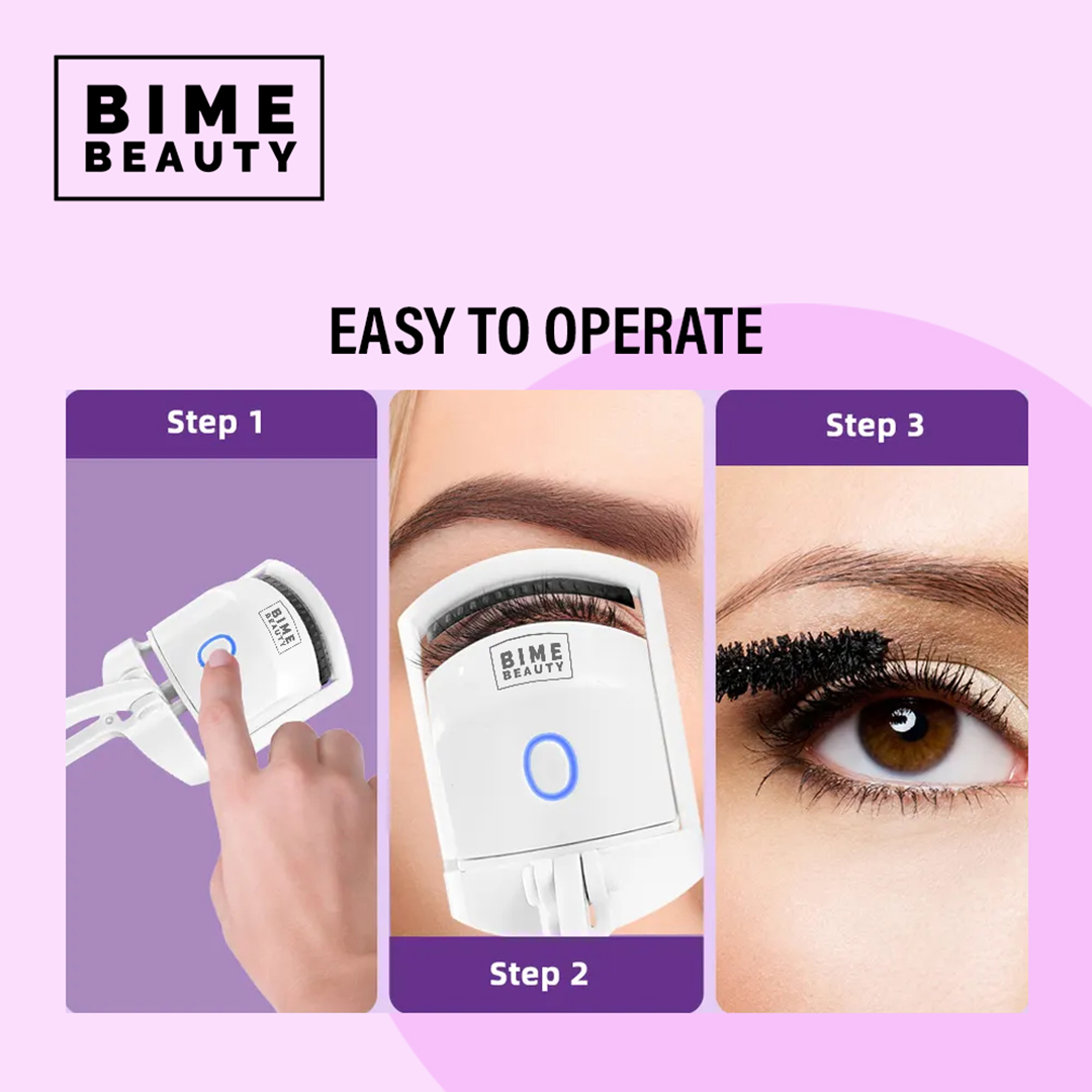 Electric Hot Heated Eyelash Curler Health &amp; Beauty by BimeBeauty | Fleurcouture