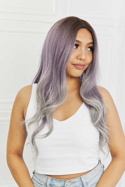 Elegant Wave Full Machine Synthetic Wigs in Purple 26&