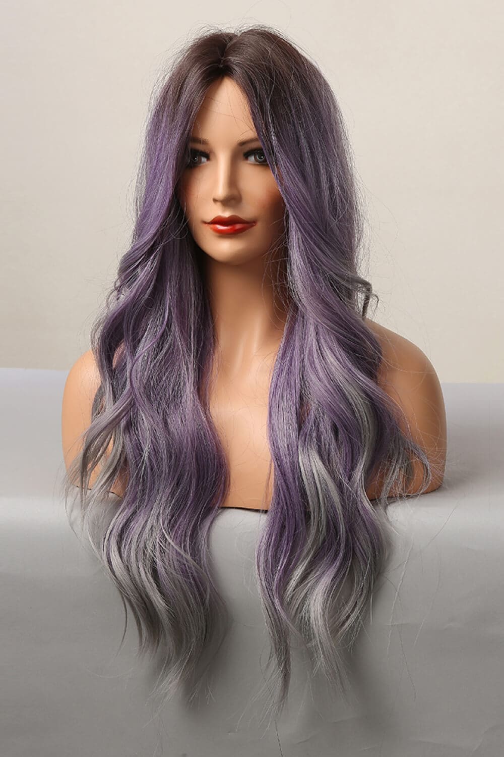 Elegant Wave Full Machine Synthetic Wigs in Purple 26&