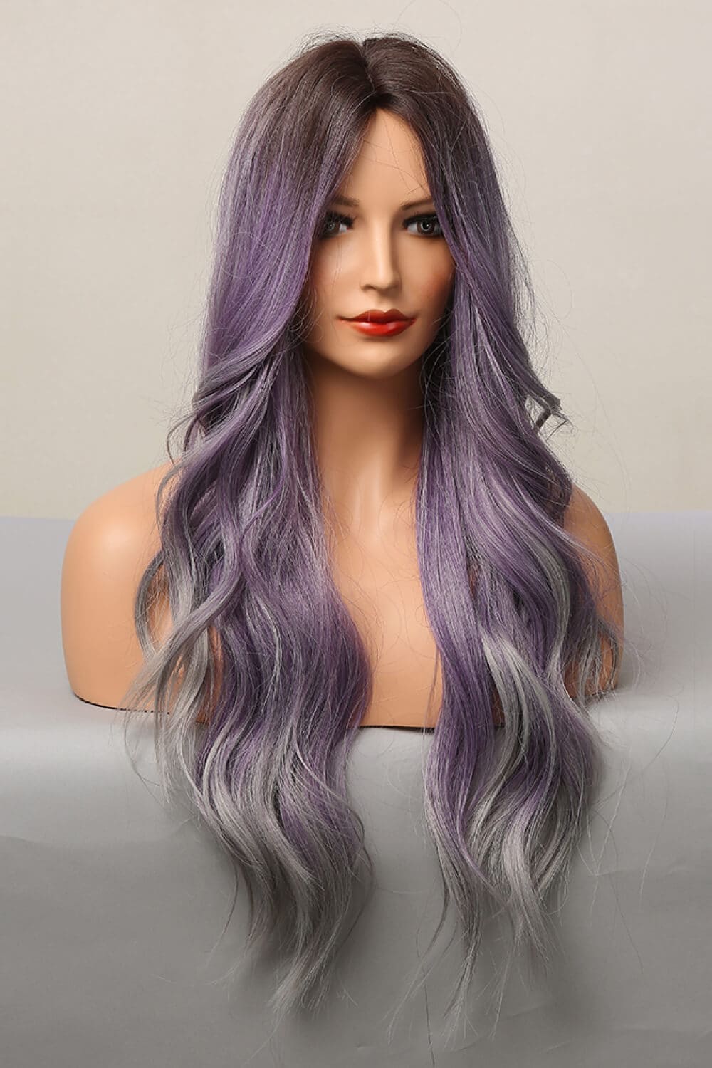 Elegant Wave Full Machine Synthetic Wigs in Purple 26&