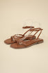 ELIO-1 Flat Sandals TAN 5.5 by Top Guy Footwear | Fleurcouture