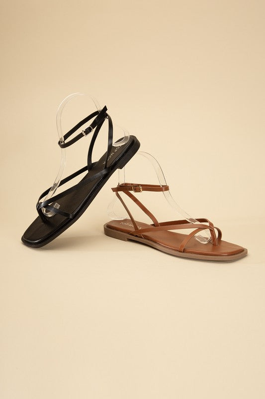 ELIO-1 Flat Sandals by Top Guy Footwear | Fleurcouture