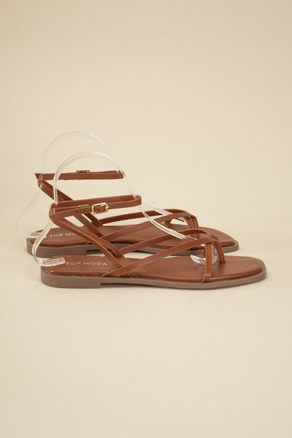 ELIO-1 Flat Sandals by Top Guy Footwear | Fleurcouture