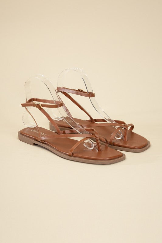 ELIO-1 Flat Sandals by Top Guy Footwear | Fleurcouture