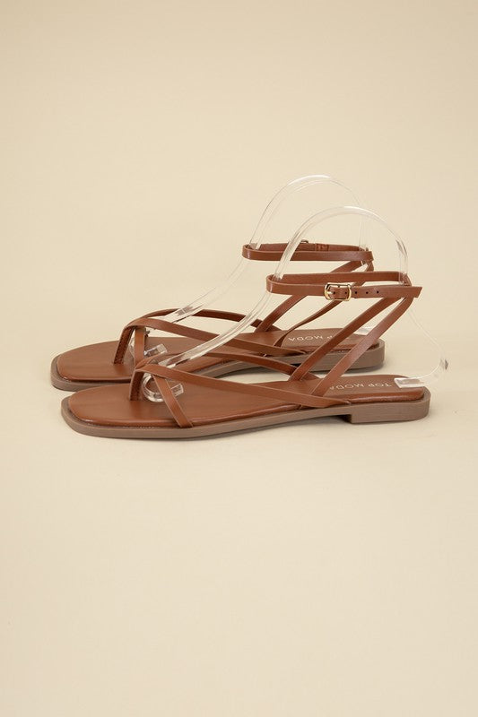 ELIO-1 Flat Sandals by Top Guy Footwear | Fleurcouture