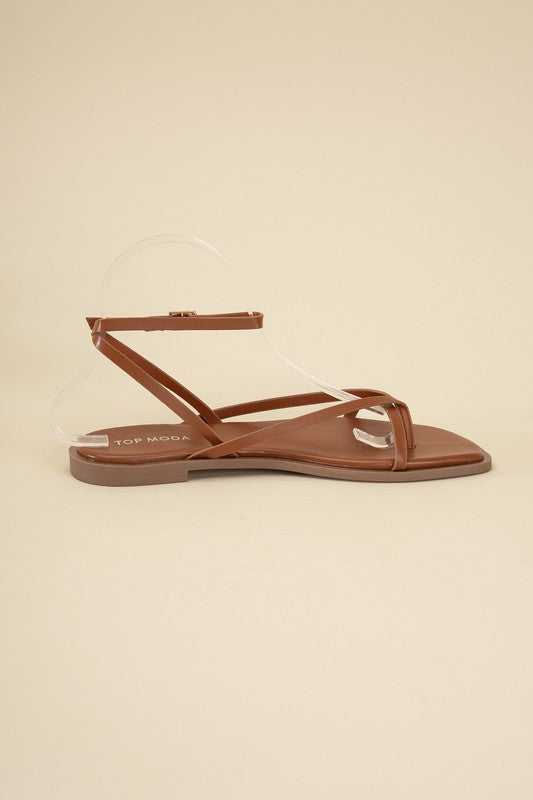 ELIO-1 Flat Sandals by Top Guy Footwear | Fleurcouture