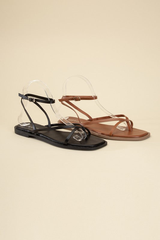 ELIO-1 Flat Sandals by Top Guy Footwear | Fleurcouture