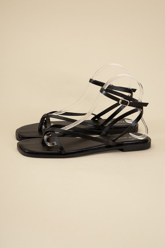 ELIO-1 Flat Sandals by Top Guy Footwear | Fleurcouture