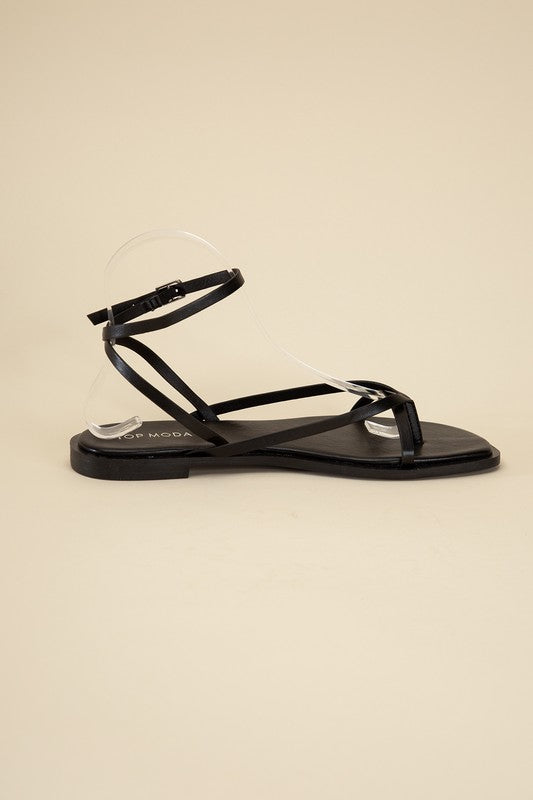 ELIO-1 Flat Sandals by Top Guy Footwear | Fleurcouture